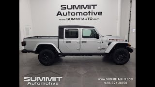 2023 JEEP GLADIATOR MOJAVE WRANGLER TRUCK SOFT TOP ZYNITH SILVER 4K WALKAROUND 23J28 SOLD [upl. by Anaujait]