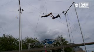 Trapeze school helps you reach new heights [upl. by Ataynek]