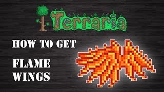 Terraria  quot Flame Wings quot How To Get Step by Step [upl. by Yssirhc]