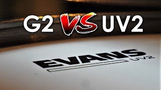 Evans UV2 vs G2 Coated  Direct Drumhead Comparison  Drum Dog [upl. by Acimahs]