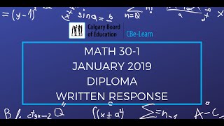 Math 301 January 2019 Diploma Written Portion [upl. by Stewardson]