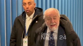 De Laurentiis si rivolge ai giornalisti dopo Napoli Barcellona 11 [upl. by Gnouc60]