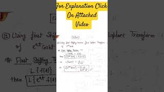 121000  Laplace Transform of eat Cosbt  First Shifting Theorem of Laplace [upl. by Assirok607]