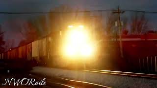 Canadian Pacific leads a phosphate train down the CSX Toledo Subdivision Wapakoneta Ohio 2142024 [upl. by Helban]