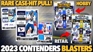 CONTENDERS IS HERE EARLY BIG CASE HIT 😮🔥 2023 Panini Contenders Football Retail Hobby Blaster Box [upl. by Dun374]