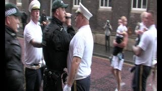 Loyalist bandsmen break determination outside St Patricks Church [upl. by Ennirac502]