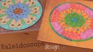 DIY Kaleidoscope Design  Drawing  SoCraftastic [upl. by Graehme613]