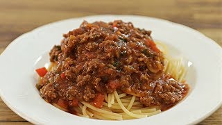 Spaghetti with Meat Sauce Recipe [upl. by Aviv835]