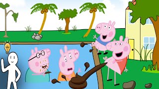 Peppa Y George Se Hace Caca En La Piscina De Papa Cerdido [upl. by Mccurdy128]