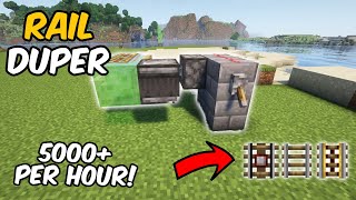 EASIEST RAIL DUPER IN MINECRAFT  121 Tutorial  5000 PER HOUR [upl. by Adliwa]