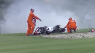 BSB Thruxton crash [upl. by Qulllon]