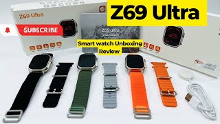 🇨🇳 Model Z69 Ultra Smart Watch  Bluetooth Call  Wirless Charging  Unboxing Review RDfit app [upl. by Ontine]