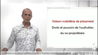 Démembrement de propriété dun portefeuille de valeurs mobilières [upl. by Phil]