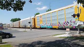 Snapping and popping CSX M281 Southbound thru Portland TN Last train from Thursday 61324 [upl. by Odraccir223]