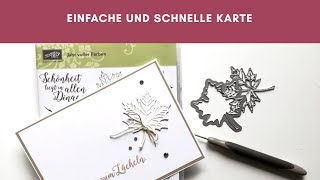 🍁 schnelle Karte selber basteln 🍁 Stampin´ Up 🍁 DIY 🍁 Basteln mit Papier 🍁 [upl. by Kendyl282]