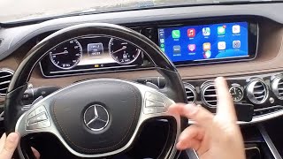 CarPlay Upgrade for Mercedes S550  GTACarKits quick demo [upl. by Adnama]