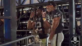 RAIDERS LEAVE FIELD HYPED AFTER BROWNS WIN MINSHEW PIERCE amp CO CELEBRATE BOUNCE BACK VICTORY [upl. by Htebazila186]