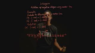 JSS1  Mathematics  Integers  Addition of negative integers using number line 2 [upl. by Iramo623]