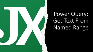 Get Text From Named Range in Power Query [upl. by Eiclud546]