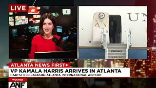 VP Kamala Harris Arrives in Atlanta  Your Top Local Headlines [upl. by Harri]