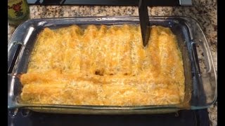 How to Make Tasty and Delicious Homemade Tomatillo Enchiladas Enchiladas Verdes [upl. by Nylaj]