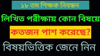 ১৮ তম নিবন্ধন লিখিত পরীক্ষায় বিষয়ভিত্তিক কতজন পাশ করল জেনে নিন। Update [upl. by Amiaj915]