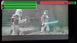 Ahsoka Sabine amp Ezra vs Night Troopers with healthbars 12 [upl. by Mcguire]