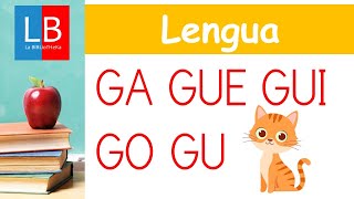 GA GUE GUI GO GU Aprender a LEER para niños ✔👩‍🏫PRIMARIA [upl. by Inor707]