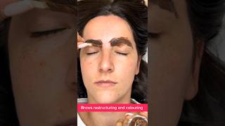 Brows restructuring and colouring 6 eyebrow ytshortsuk youtubeshorts [upl. by Frasier]