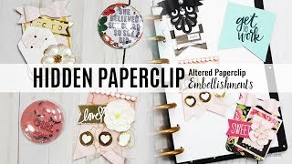 How To Create Altered Paper Clips or Hidden Paperclip Embellishments DIY Tutorial  Scrapcraftastic [upl. by Hardwick]