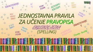 Jednostavna pravila za učenje pravopisa engleskog jezika  Spelling [upl. by Atsiuqal]