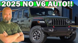 2025 Jeep Wrangler No Price Change But LOST V6 AUTO And Colors [upl. by Sid911]