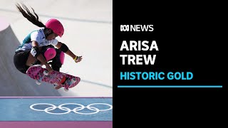 14yearold skateboarder Arisa Trew becomes Australia’s youngest gold medallist  ABC News [upl. by Quartana565]