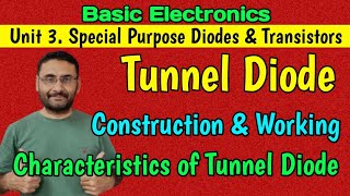 Tunnel Diode Construction amp Working Special Purpose Diode Basic Electronics BEBtech 1st year [upl. by Gilus]