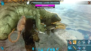 Ark Mobile Max Level Therizinosaurus Trapping amp Taming In A Wooden Raft  Therizinosaurus Ability [upl. by Booker561]