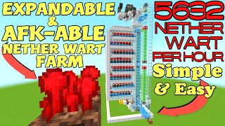 The Expandable AFK Nether Wart Farm Easy amp Simple Minecraft Bedrock 120 [upl. by Petuu]