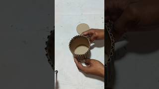 Make a Dustbin From Cardboard shorts youtubeshorts cardboardcraft [upl. by Artenal]