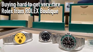 Buying a very rare discontinued Rolex  Submariner Date Starbucks 126610LV Explorer Rolex Store AD [upl. by Neros750]