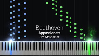 Beethoven  Appassionata 3rd Movement Op 57 No 23 Piano Tutorial [upl. by Hsekin]