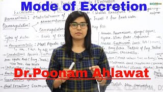 Different Mode of Excretion Excretory Products and Their Elemination Dr Poonam Ahlawat Biozooms [upl. by Germaun]