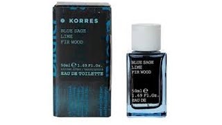 KORRES BLUE SAGELIMEFIR WOOD Fragrance Review [upl. by Acherman]