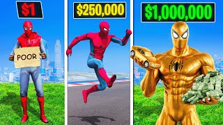 1 to 1000000 Spiderman in GTA 5 [upl. by Sul709]