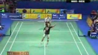 Taufik with a wonderful straight backhand smash [upl. by Ecnerwaled]