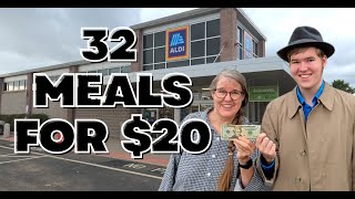 Aldi Frugal Dinner Challenge32 Meals for 20 [upl. by Baseler358]