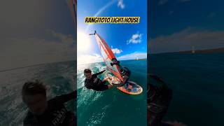 Windsurfing to Rangitoto light house chill windsurf extremesport insta360 gopro [upl. by Bunker]