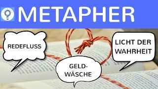 Metapher  Was ist eine Metapher Erklärung Wirkung amp Beispiele  Rhetorisches Stilmittel  Figur [upl. by Alaster]