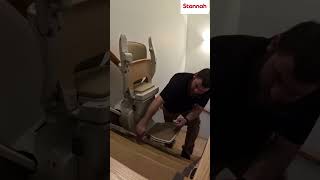 Straight Stairlift Installation  Stannah Stairlifts [upl. by Narot484]