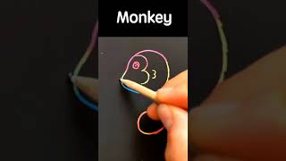 How to Draw Monkey  Easy Monkey Drawing on Paper [upl. by Leroy812]