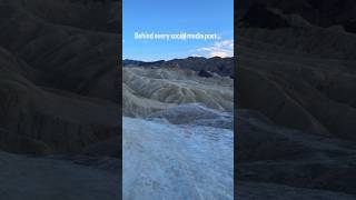 Two realities…same view DeathValley ZabriskiePoint nationalparks travel shorts california [upl. by Yanej]