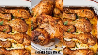 Easy Baked Chicken Drumsticks [upl. by Nonnahc]